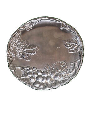 Arthur Court Vineyard Grapevine  Pewter Round 7.5  Cheese Plate & Amco server pc